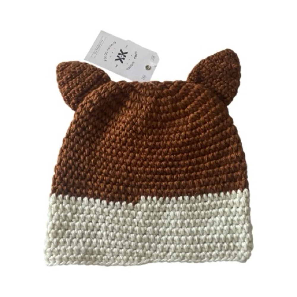 NWT-KROCHET KIDS-TWO KNIT BEANIES
